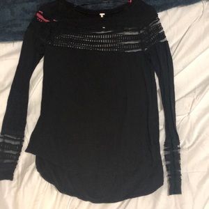 Free People Black Long Sleeve